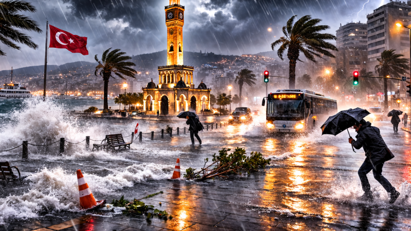 Meteoroloji'den İzmir'e fırtına ve sağanak yağış uyarısı!
