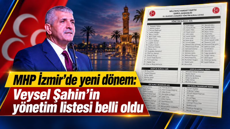MHP İzmir’de yeni dönem: Veysel Şahin’in yönetim listesi belli oldu